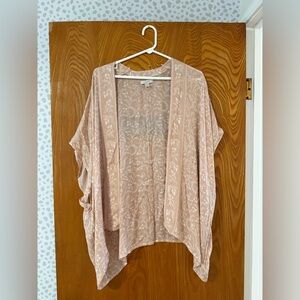 LOFT Blush Floral Kimono Cardigan – Size XS/S